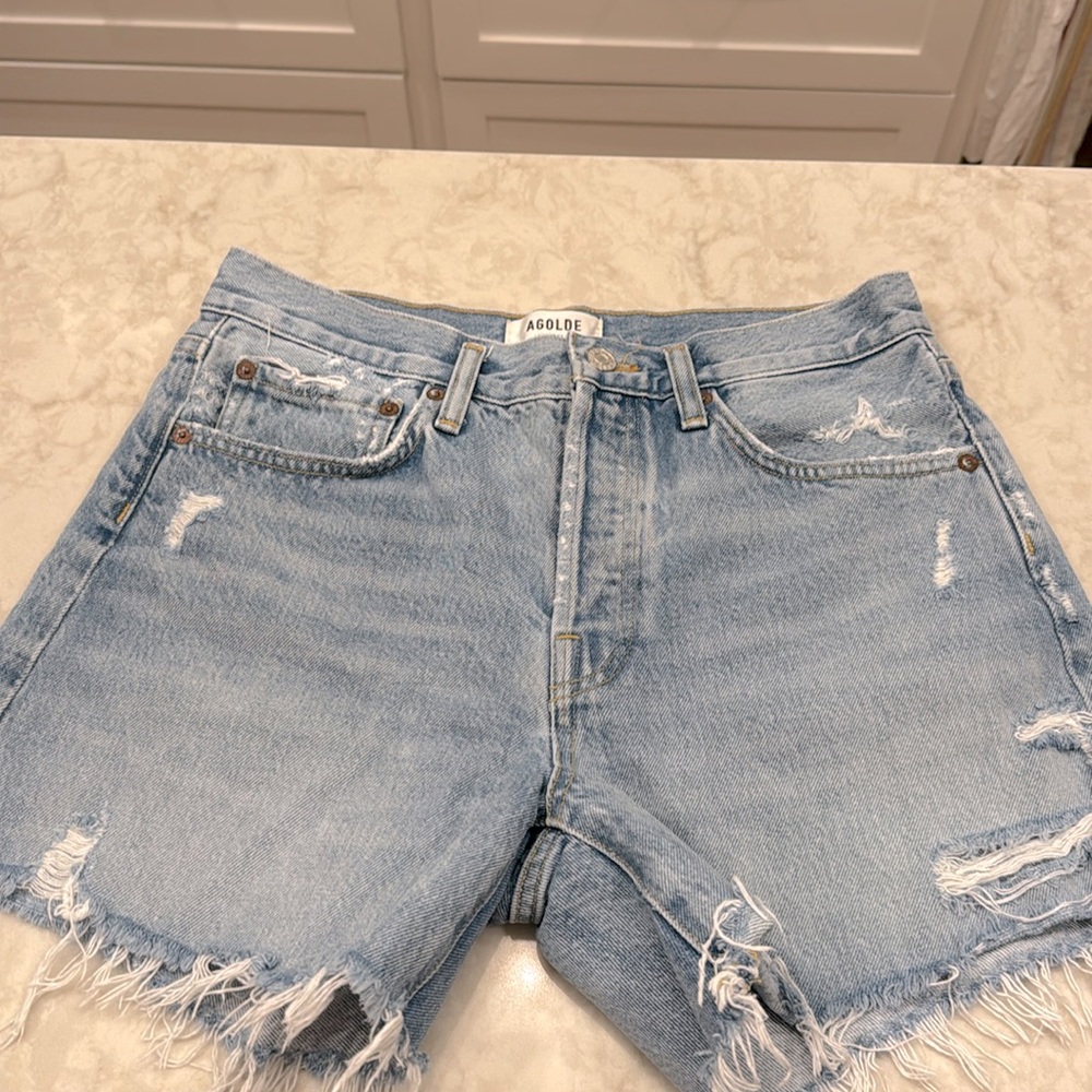 AGOLDE Parker denim shorts